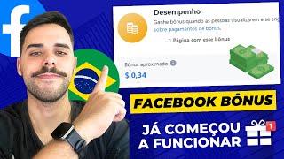 Comecei a ganhar dinheiro no Facebook BÔNUS POR DESEMPENHO  Saiba como [upl. by Eellek]