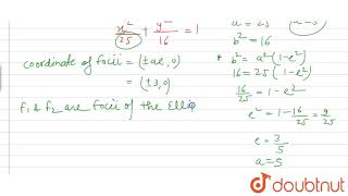 Pxy is any point on ellipse 16x225y2 400 If F130 and F2 30 then pr [upl. by Negris]