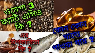 Health benefits of Omega 3 fatty acid in Bengali  what is Omega 3 fatty acid [upl. by Ahsimin734]