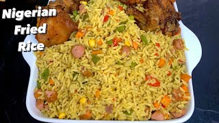 The Simplest NIGERIAN FRIED RICE RECIPE for Beginners [upl. by Gathard]