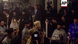 Bartholomew Poroshenko celebrate holy Mass [upl. by Ellenohs]