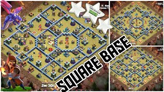 New Th14 Square Base 3 Star 3  Drag Bats Blizzard amp Hybrid War Attack Strategy  COC Sundar [upl. by Vasti]