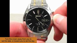 Instructions How to Set the Day and Date of a Watch [upl. by Adall]