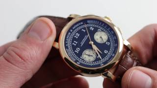 A Lange amp Sohne 1815 Flyback Chronograph 414031 Watch Review [upl. by Atalanta]