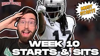 DO NOT START DAVANTE ADAMS  Starts and Sits of Week 10  The Fantasy Reaction Show [upl. by Alita]