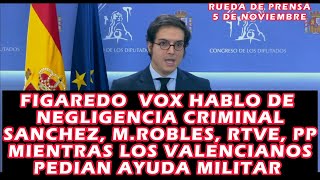 VOX SALE CONTRA SANCHEZ M ROBLES NEGLIGENCIA CRIMINAL RTVE PP VAMOS QUE NO SE SALVO NADIE [upl. by Notaes]