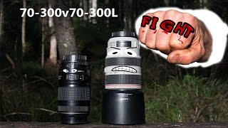 Canon EF 70300 v 70300L Lens Battle of the Sanctuary [upl. by Noevad]