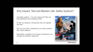 Simplex  Building Safety Webcast Series – Testing and Inspection of Fire Alarm Systems [upl. by Enrica477]