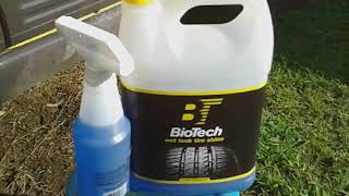 Biotech super wet look silicone base tire shine demo review [upl. by Jeanine]