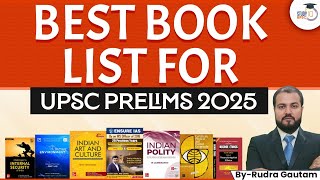 Best Book List For UPSC Prelims 2025  Important Books for UPSC CSE Prelims  by Rudra Sir [upl. by Nuawad]