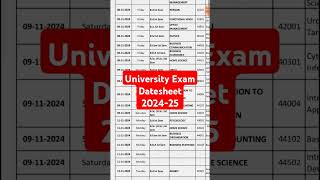 University exam datesheet 202425 ba bsc bcom 1st 3rd 5th semester exam time table 202425 [upl. by Bordie238]