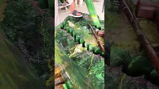 Drilling process of green crystal stones [upl. by Asilrahc]