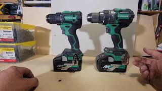 Metabo HPT DV18DV Hammer drill compared to Metabo HPT DS18DEX drill driver [upl. by Chon]