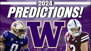 Washington 2024 College Football Predictions  Huskies Full Preview [upl. by Aristotle]