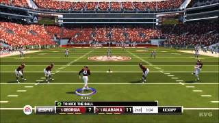 NCAA Football 14  Georgia vs Alabama Gameplay HD [upl. by Ogeid]