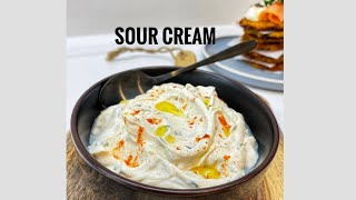 Sour cream selber machen schnell und einfach Schnelles Grill Dip Rezept how to make sour cream [upl. by Korb]