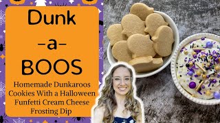 DunkaBoos Homemade Dunkaroos Cookies for Halloween with a Cream Cheese Buttercream Frosting [upl. by Ahseal]