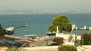 Partenza del catamarano Snav Aquila dal porto di Casamicciola [upl. by Halle]