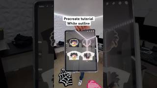 PROCREATE WHITE OUTLINE TUTORIAL procreate procreatetutorial shorts [upl. by Erin]