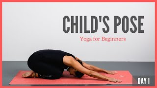 How to do childs pose  Yoga for beginners  5 minute yoga [upl. by Ainet]