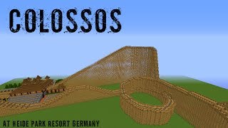 Minecraft Roller Coaster Colossos at Heide Park Resort Germany HD [upl. by Syck]