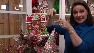 Choice of Illuminated 9quot Gingerbread Cottages by Valerie on QVC [upl. by Enileuqaj]