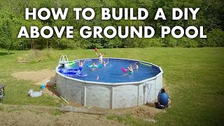 DIY Above Ground Pool Kits  Start To Finish 🛠️⛱️👙🌊 [upl. by Lemhaj]