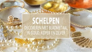 Schelpen decoreren met goud zilver of koper [upl. by Deonne]