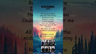 Toto  Rosanna Lyrics shorts [upl. by Nodnal619]