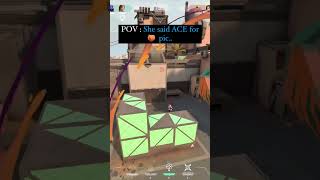 Ace for pom pom 🌚🍑valorant esports gaming pompom tranding fpsgames youtubeshorts [upl. by Llednol]