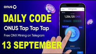 DAILY CODE ONUS TAP TAP 13 SEPTEMBER [upl. by Yager]