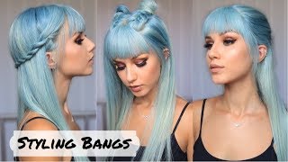 3 Awesome Hairstyles to Try with Bangs [upl. by Wallach]