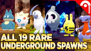 All 19 Rare Grand Underground Spawns in Pokemon Brilliant Diamond amp Shining Pearl [upl. by Letti856]