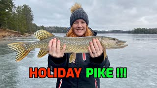 Unbelievable Ice Fishing Catch The Craziest Youll Ever See icefishing pike [upl. by Corabelle]