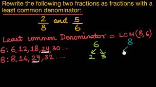 Finding common denominators Hindi  Class 6 India  Khan Academy [upl. by Wilden]