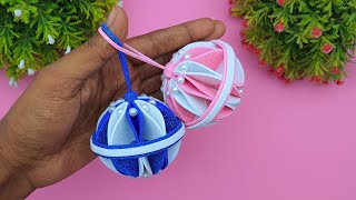 Hanging Christmas Tree Ornaments DIY  DIY How To Make Christmas Hanging Ball Step by Step [upl. by Etnom817]