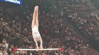 Kaylia Nemour ALG  🥉 14100 Uneven Bars Final  Paris World Cup 2023 [upl. by Lily]