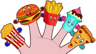 Finger Family Song 🍕Food Finger Family 🍟 More Nursery Rhymes amp Fun Songs For Kids [upl. by Zebaj]