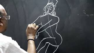 Sthapati KDakshinamoorthy is Drawing Dance of Siva [upl. by Kobe]