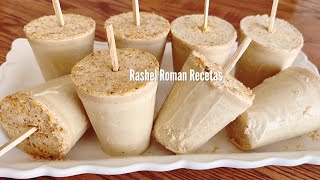 Paletas heladas de leche cremositas con cacahuateHELADOS DE MANÍ 😋 [upl. by Alguire]