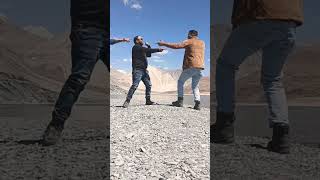 Pangong lake ladakh 3 idiots scene🌊 pangong lake swimming🏊 ytshorts trending viralshorts [upl. by Morton]