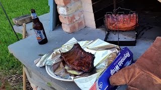 How to Smoke Baby Back Ribs In A Wood Oven Smoker [upl. by Branham]