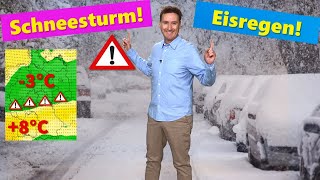 Warnung vor Extremwetter Schneesturm und EisregenChaos ab Montag Deutschland im Winterwahnsinn [upl. by Quackenbush]