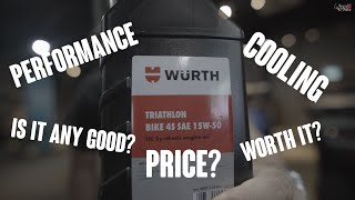 Is Wurths motorycle Engine Oil worth it  Wurth Triathlon Bike 4S Engine Oil  100KM Review [upl. by Wickham885]