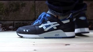 Asics Gel Lyte III BlackBlue Review amp On Feet [upl. by Luise]