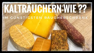 Kalträuchern wie Im günstigsten Räucherschrank Käse kalträuchern I The BBQ Bear I [upl. by Aulea]