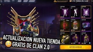 LLEGAN NUEVOS EMOTES Y SKINS GRATIS PARA LA TIENDA DE CLAN 20 a FREE FIRE LATAM 😱 actualizacion [upl. by Rodavlas]