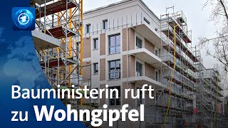 Wegen knappen Wohnraums Bauministerin lädt zu Wohngipfel [upl. by Kutzer]