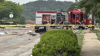 Fire from house explosion in Copperas Cove seen from more than 100 yards [upl. by Booze524]