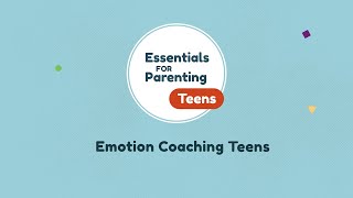 Coaching Teens to Recognize and Manage Emotions [upl. by Ayita]